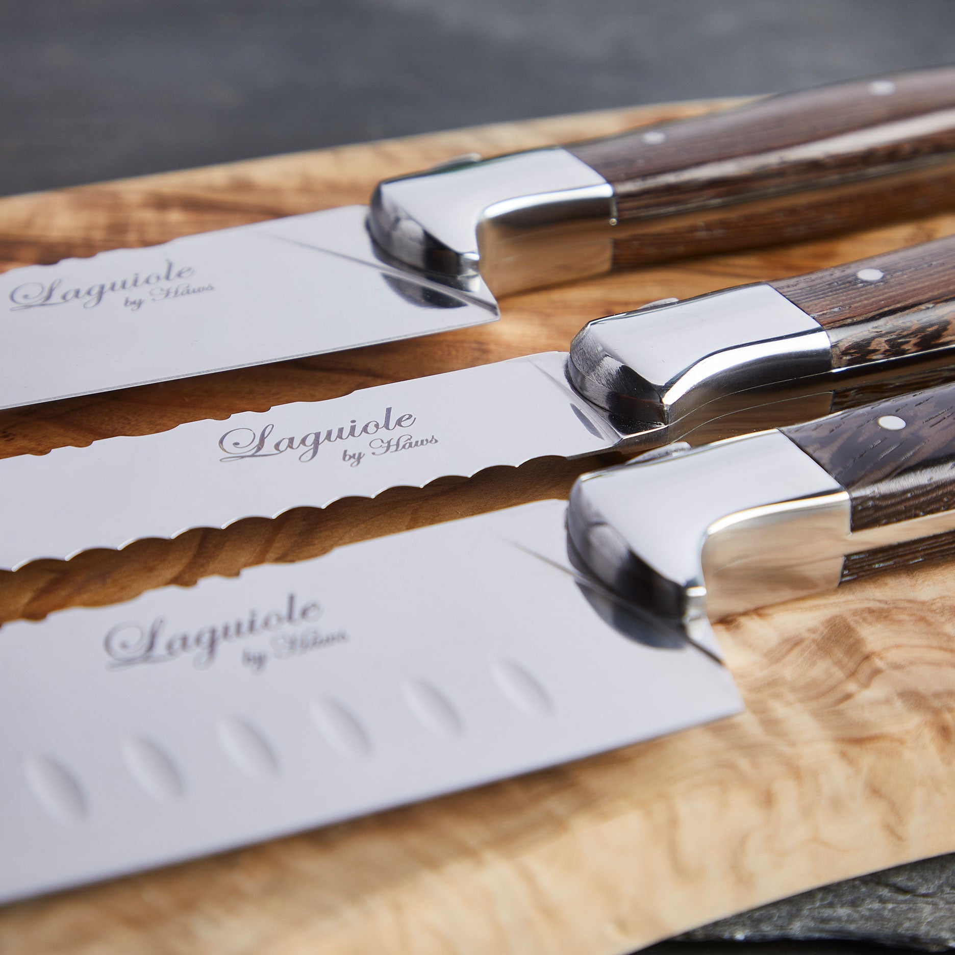 Messer-Set 3-teilig Wengé